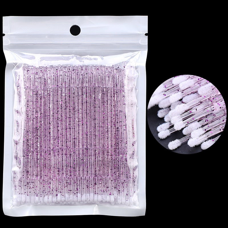 Disposable Eyelash Brushes and Swabs for Lash Extension Removal Disposable Eyelash Brushes and Swabs for Lash Extension Removal